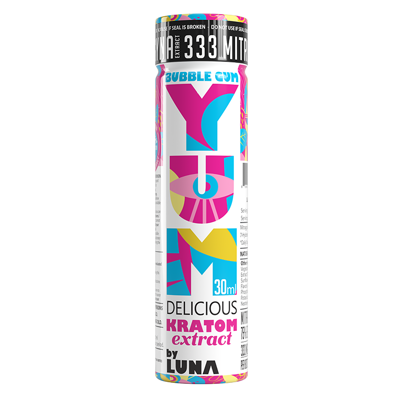 333 - YUM Delicious Kratom Extract - Bubble Gum 30ml